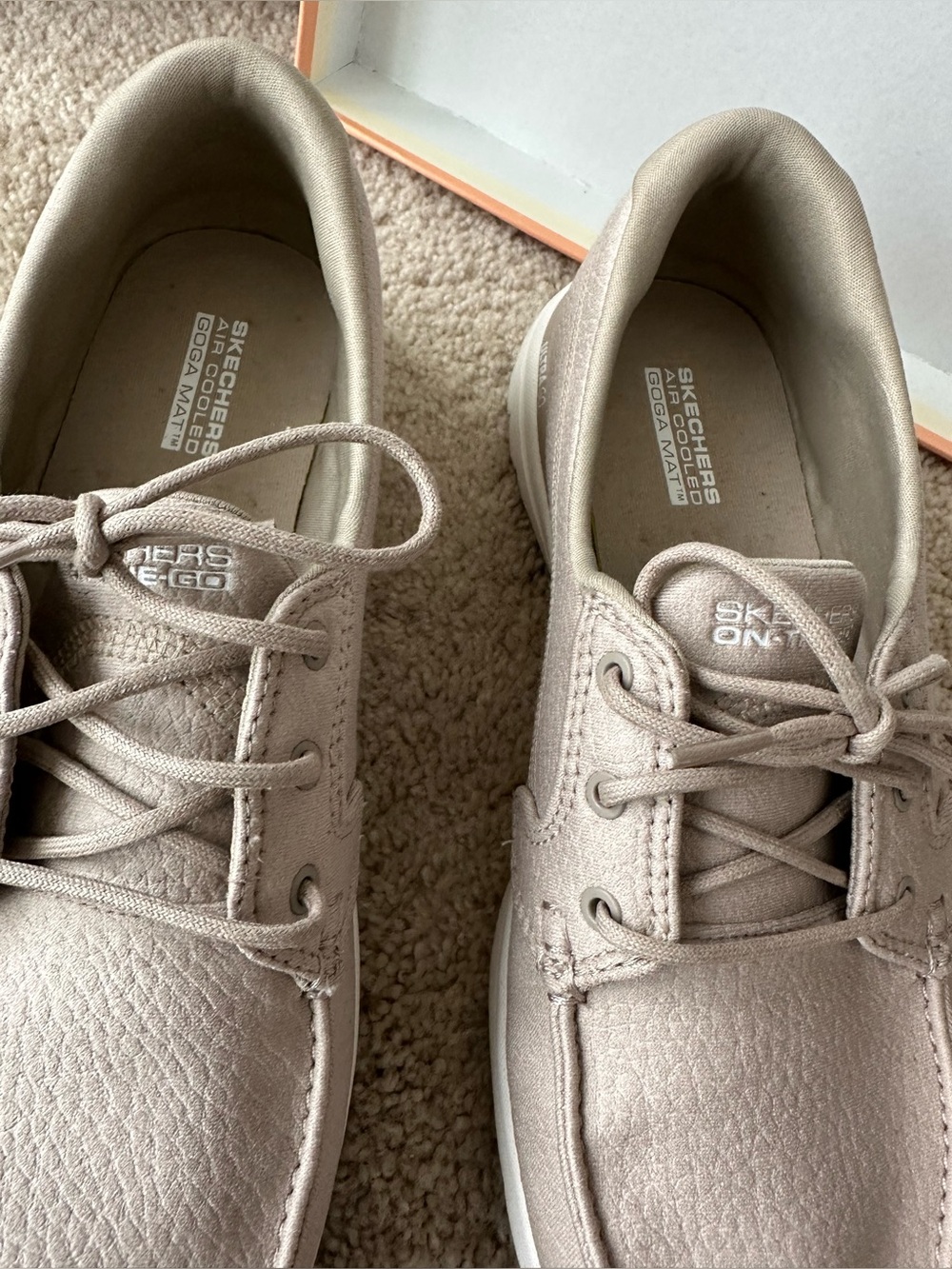 Skechers GOwalk Boat Shoes – Taupe/Nude | Lightweight & Comfy - Picture 4 of 7